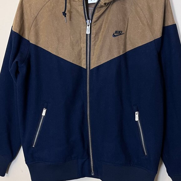 Nike British Millerain Wool Blend Windrunner Hooded Zip Jacket - Men's Size XL - Picture 2 of 15